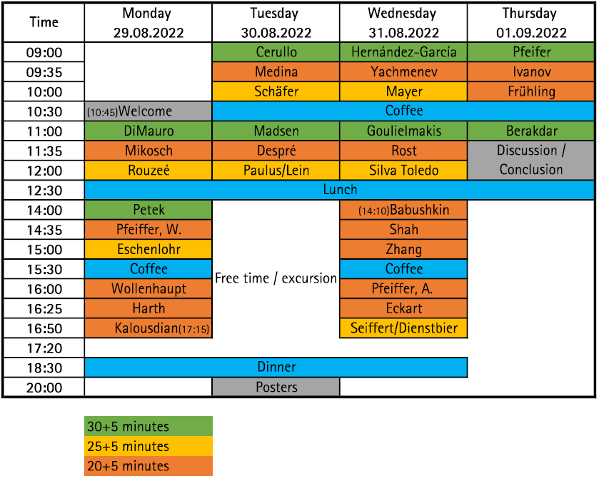 Schedule Bad Honnef 22